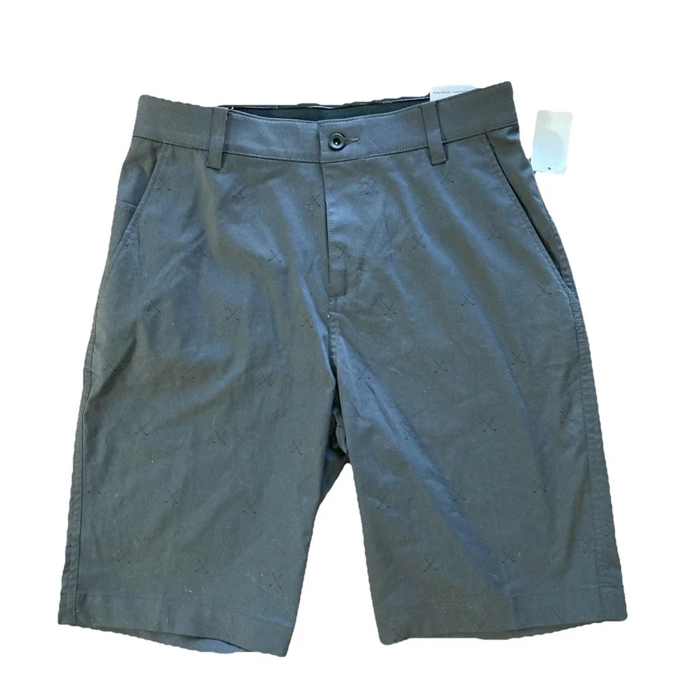 Nike Printed Chino Shorts mens Sz 30 New Grey Standard Fit Golf Clubs DA2892-07‎